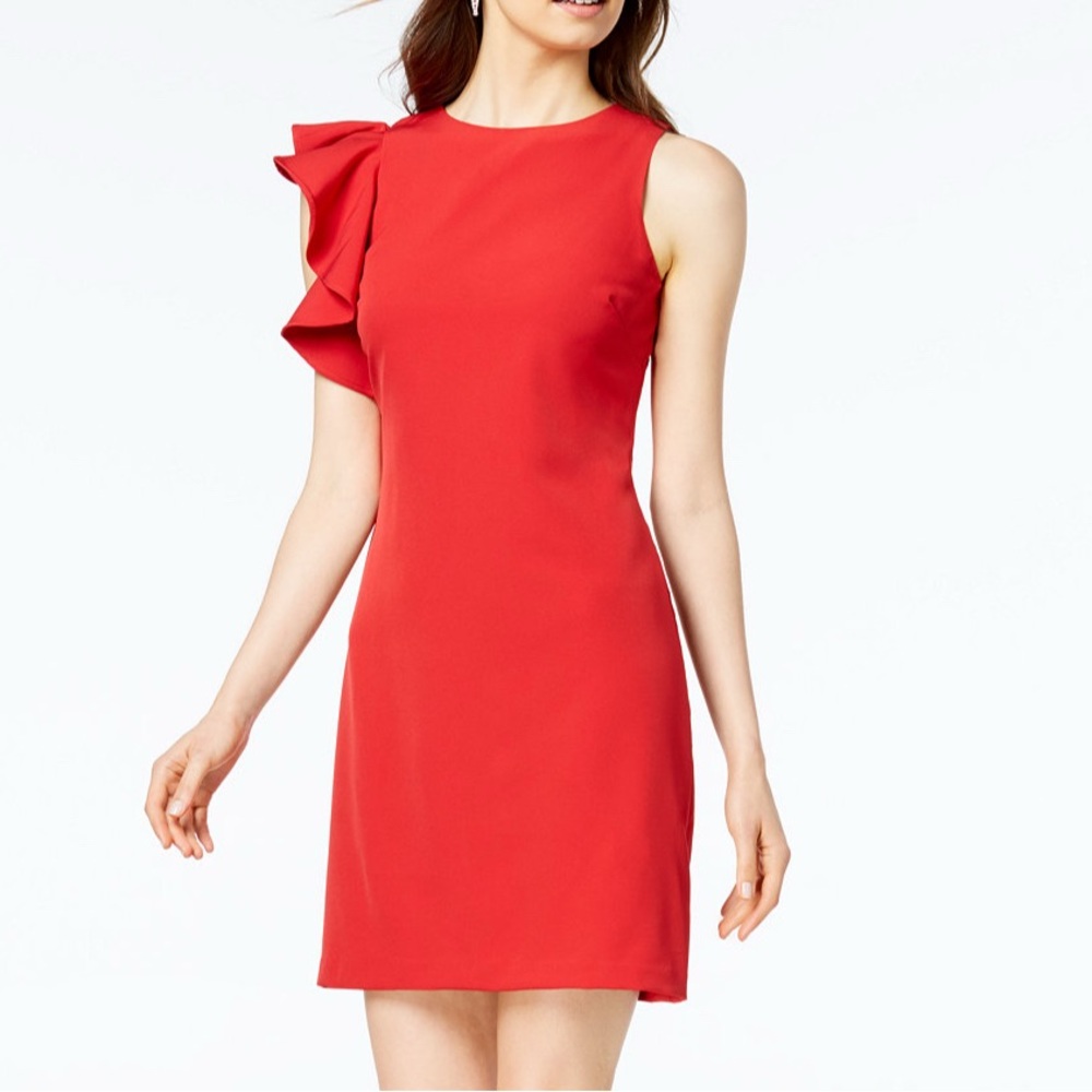 Julia Jordan One Shoulder Red Dress
